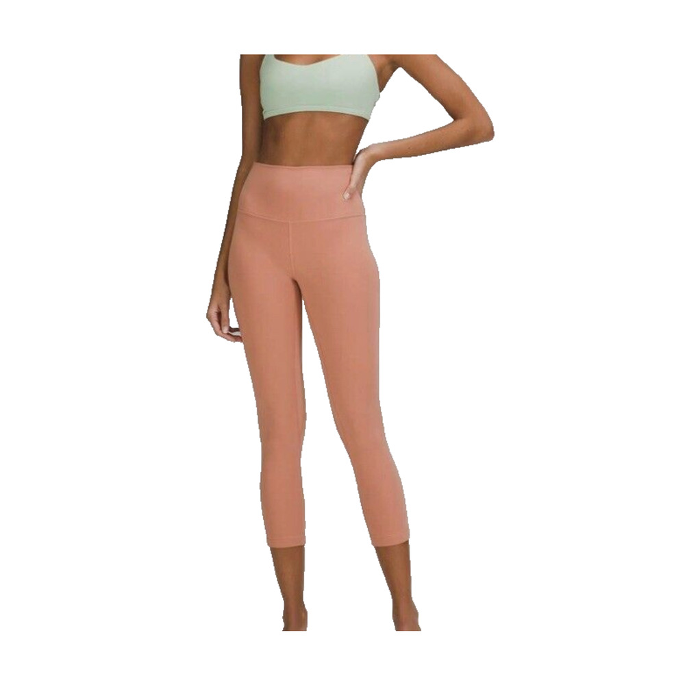 Lululemon Align HR High Rise Pant 23” Crop PSAV Pink Savannah Brown Size 14